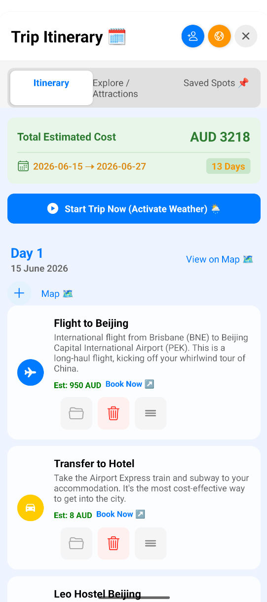 App CreateTrip