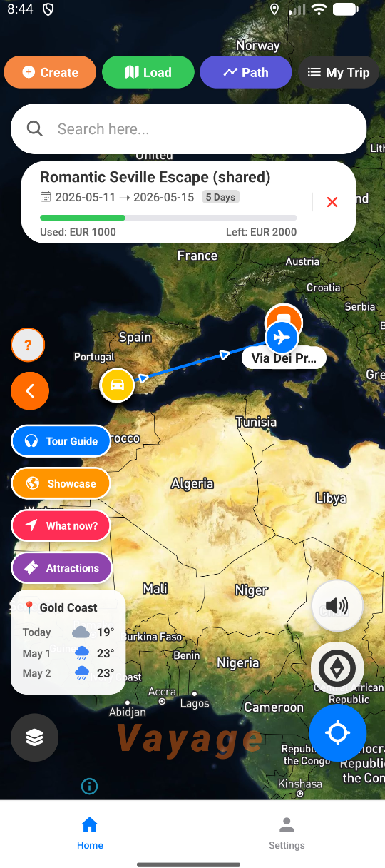 Vayage App Screenshot
